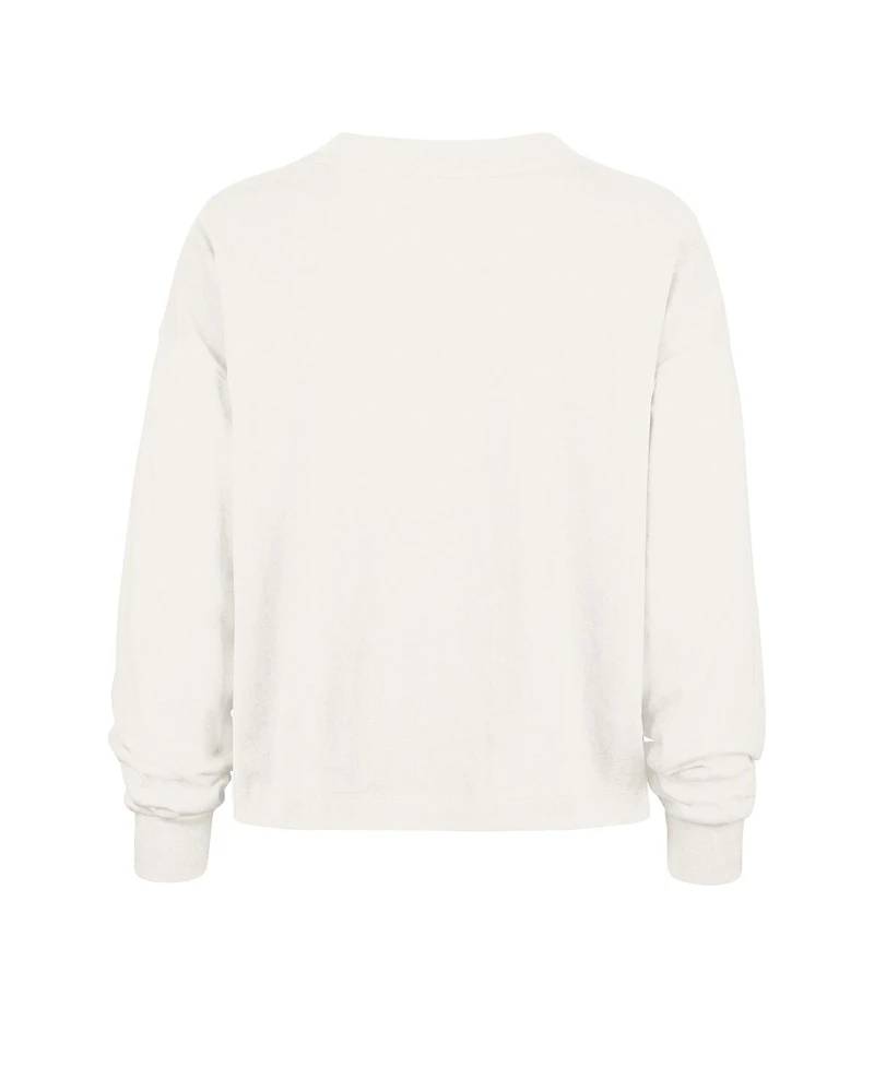 '47 Brand Women's Cream Cleveland Browns Dawg Pound Xl Muse Sydney Long Sleeve T-Shirt