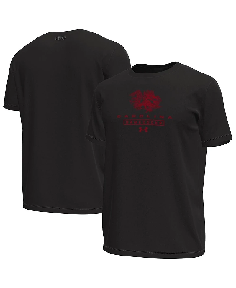 Under Armour Men's Black South Carolina Gamecocks Stack Stretch Performance T-Shirt