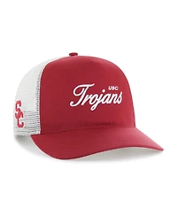 '47 Brand Men's and Women's Cardinal Usc Trojans Contemporary Basics Foundation Trucker Hitch Adjustable Hat
