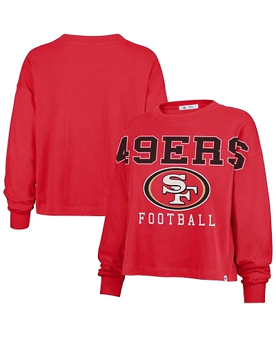'47 Brand Women's Scarlet San Francisco 49ers Outreach City Oversized Long Sleeve T-Shirt