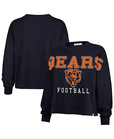 '47 Brand Women's Navy Chicago Bears Outreach City Oversized Long Sleeve T-Shirt