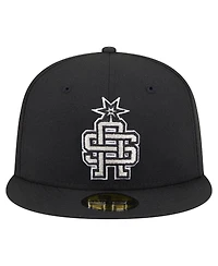 New Era Men's Black San Antonio Spurs 59FIFTY Fitted Hat