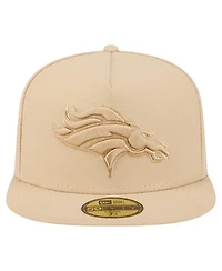 New Era Men's Light Beige Denver Broncos Color Pack A-Frame 59FIFTY Fitted Hat