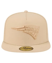 New Era Men's Light Beige England Patriots Color Pack A-Frame 59FIFTY Fitted Hat