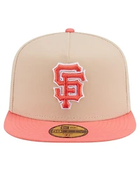 New Era Men's Light Beige/Coral San Francisco Giants Two-Tone Color Pack A-Frame 59FIFTY Fitted Hat