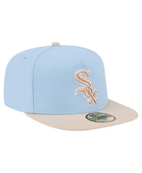 New Era Men's Light Blue/Cream Chicago White Sox Two-Tone Color Pack A-Frame 59FIFTY Fitted Hat