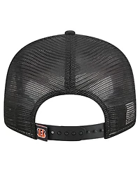 New Era Men's Orange/Black Cincinnati Bengals Outdoor Split Panel 9FIFTY Snapback Hat
