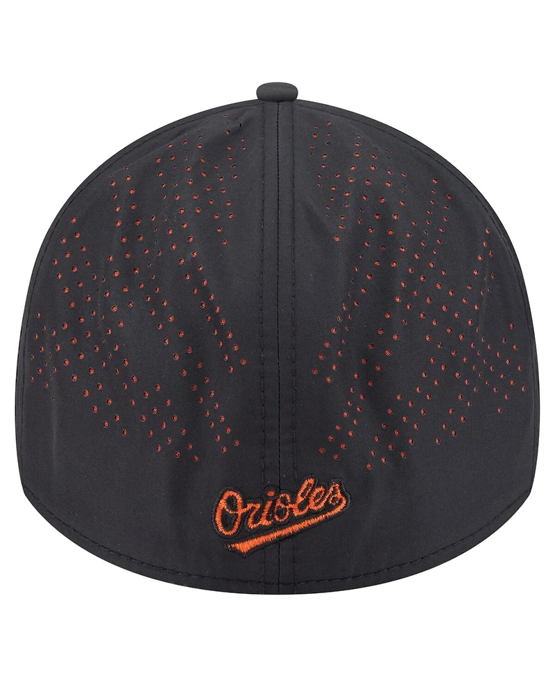 New Era Men's Black Baltimore Orioles Night 39THIRTY Flex Hat