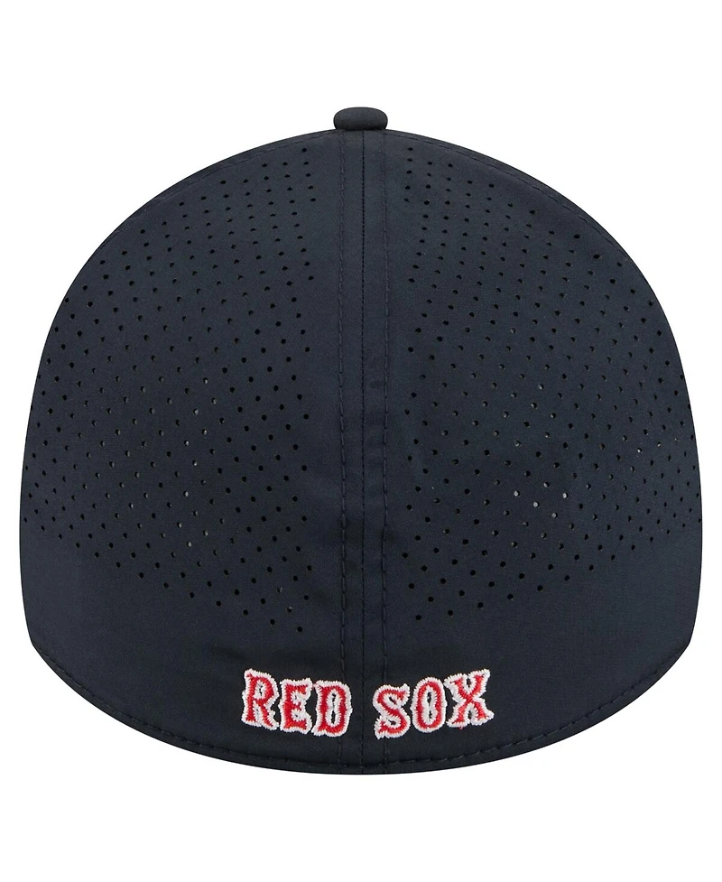 New Era Men's Navy Boston Red Sox 39THIRTY A-Frame Perforated Flex Hat
