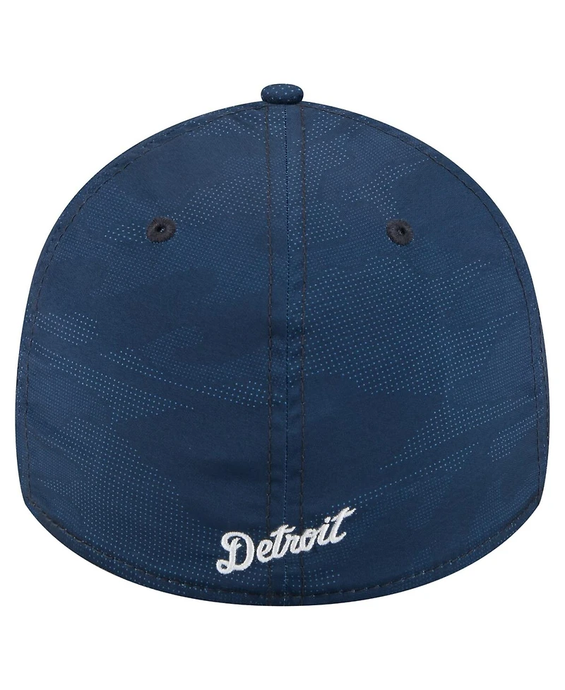 New Era Men's Navy Detroit Tigers Tonal Camo 39THIRTY Flex Hat