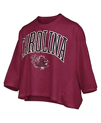 Pressbox Women's Garnet South Carolina Gamecocks Midi Arch Over Logo Oversized T-Shirt