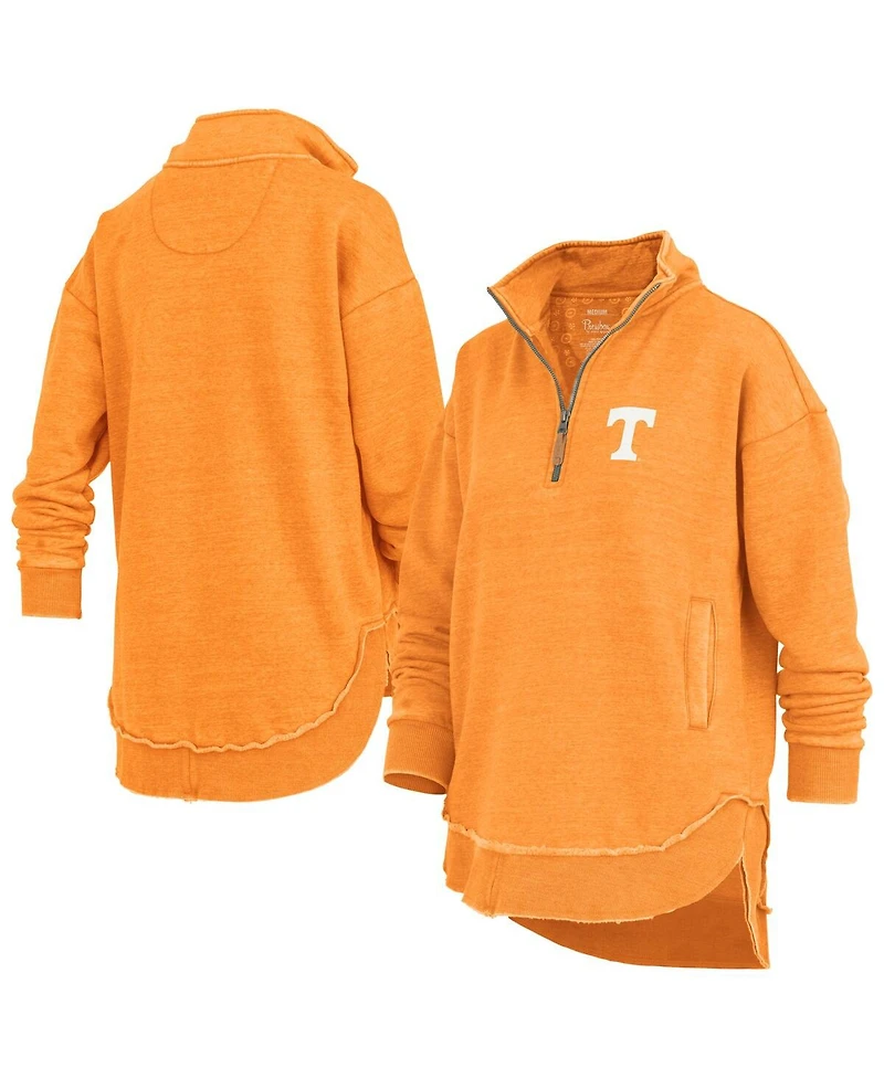 Pressbox Women's Tennessee Orange Volunteers Northfork Sojourn Poncho Quarter-Zip Sweatshirt