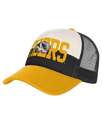 Outerstuff Big Boys and Girls Black/Cream Missouri Tigers Modern Fan Trucker Adjustable Hat