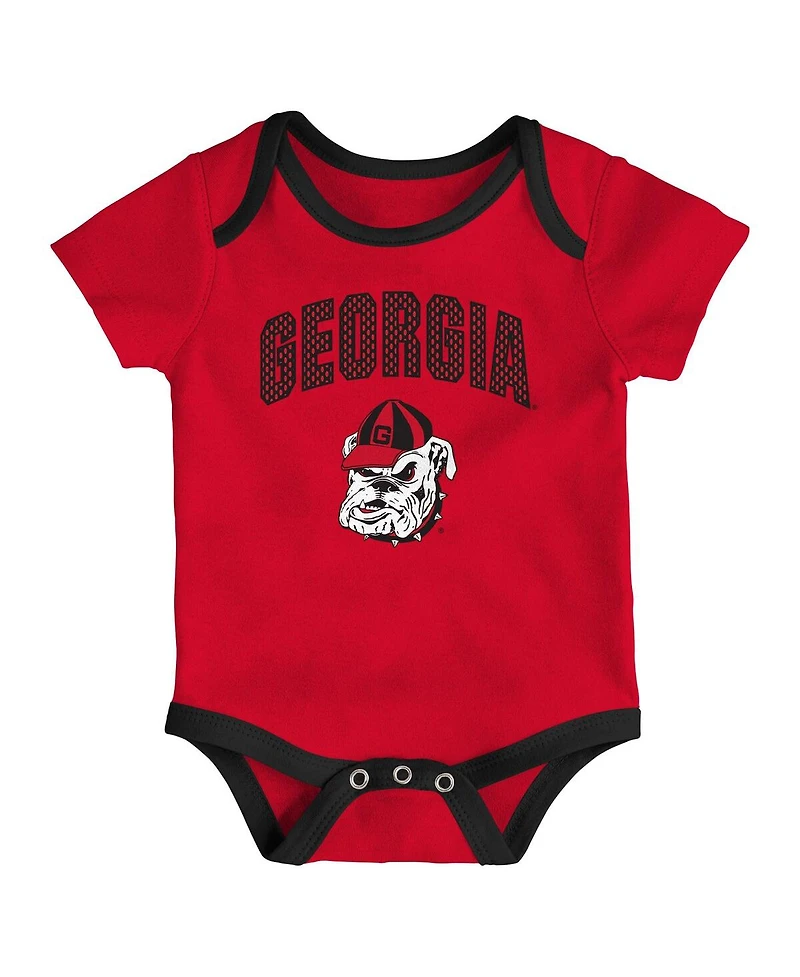 Outerstuff Baby Boys and Girls Outerstuff Georgia Bulldogs All Day Play 3-Piece Bodysuit Set