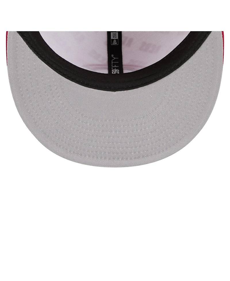 New Era Men's White/Red Cincinnati Reds Repeat 59FIFTY Fitted Hat