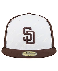 New Era Men's White/Brown San Diego Padres Repeat 59FIFTY Fitted Hat