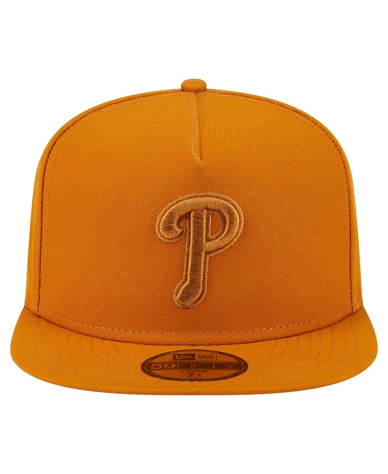 New Era Men's Orange Philadelphia Phillies Color Pack A-Frame 59FIFTY Fitted Hat