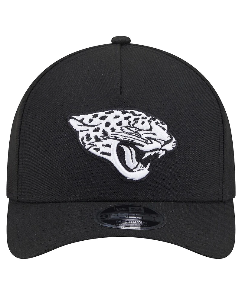 New Era Men's Black Jacksonville Jaguars Team Collection 9FORTY M-Crown A-Frame Adjustable Hat