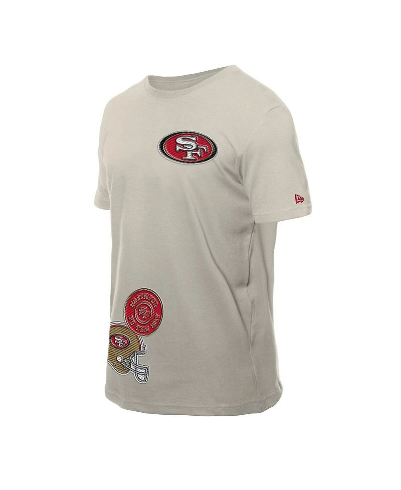 New Era Men's Light Beige San Francisco 49ers Multi Patch T-Shirt