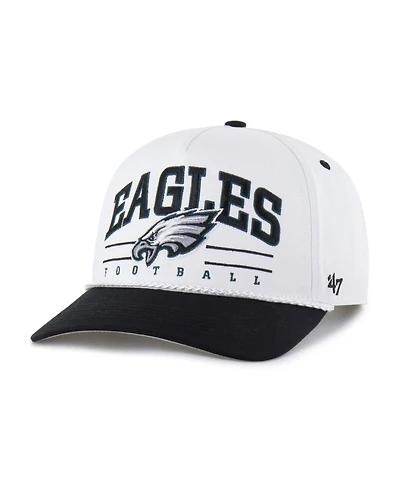 '47 Brand Men's White/Black Philadelphia Eagles Roscoe Two-Toned Hitch Adjustable Hat