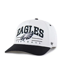 '47 Brand Men's White/Black Philadelphia Eagles Roscoe Two-Toned Hitch Adjustable Hat