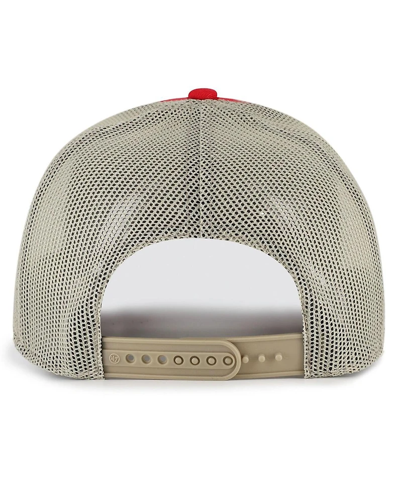'47 Brand Men's Red Wisconsin Badgers Arid Adjustable Trucker Hat
