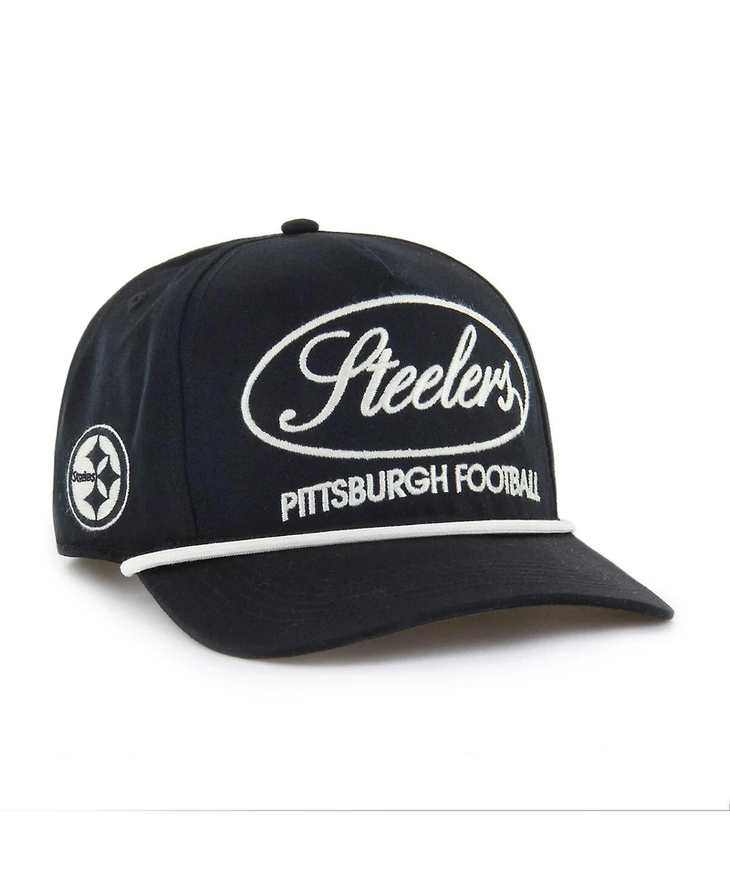 '47 Brand Men's Black Pittsburgh Steelers Foundational Hitch Adjustable Hat