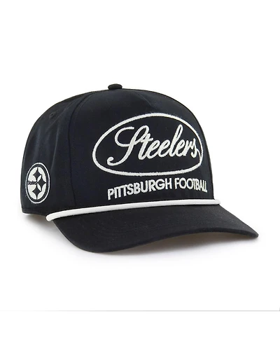 '47 Brand Men's Black Pittsburgh Steelers Foundational Hitch Adjustable Hat