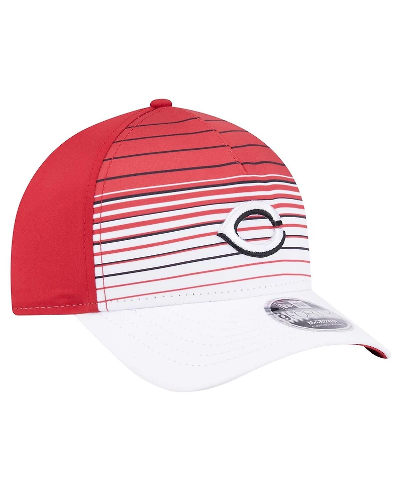 New Era Men's Red Cincinnati Reds Gradient 9FORTY M-Crown Adjustable Hat