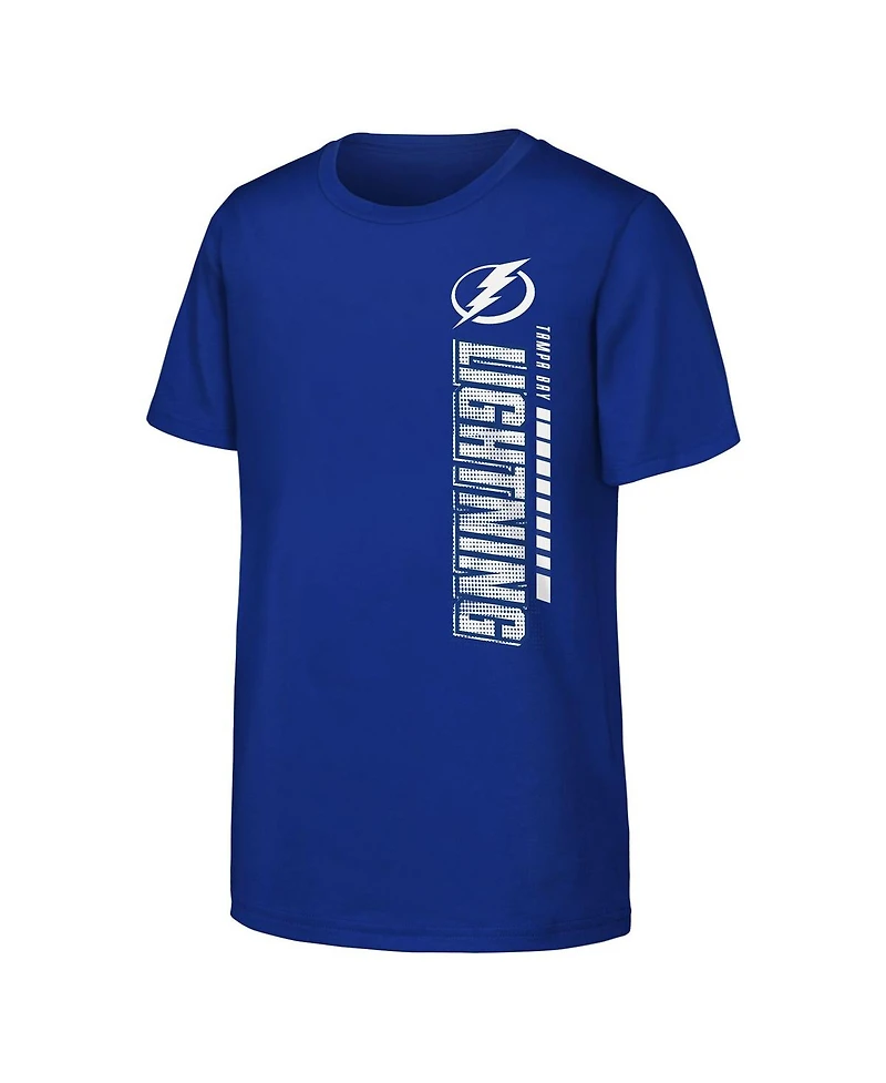Outerstuff Big Boys and Girls Blue Tampa Bay Lightning Atmosphere T-Shirt