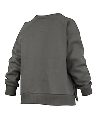 Pressbox Women's Charcoal Michigan State Spartans Pocketed Raglan Pullover Sweatshirt