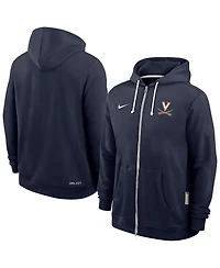Nike Men's Navy Virginia Cavaliers 2025 Sideline Performance Full-Zip Hoodie