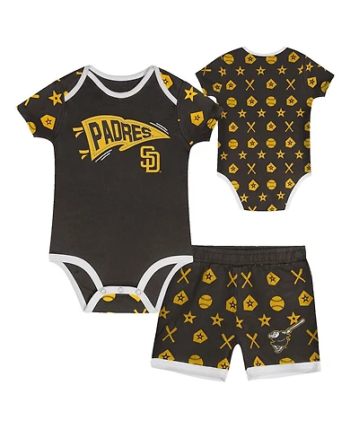 Outerstuff Baby Boys and Girls Brown San Diego Padres On Deck 2-Piece Diaper Cover Set