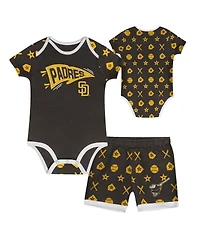 Outerstuff Baby Boys and Girls Brown San Diego Padres On Deck 2-Piece Diaper Cover Set