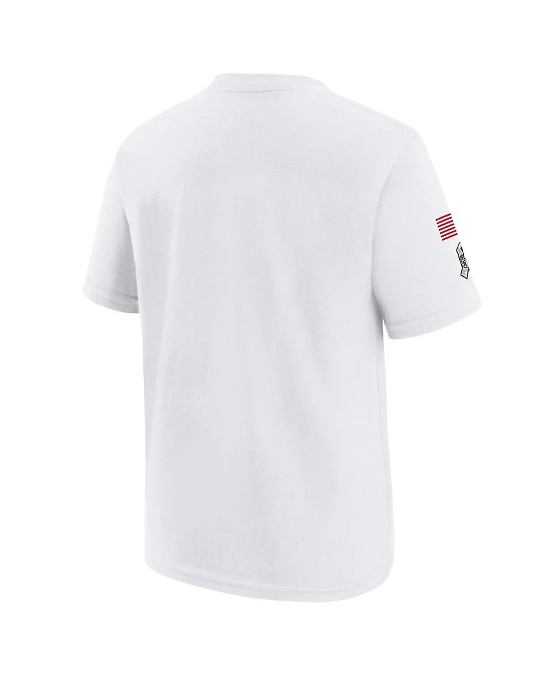 Nike Big Boys and Girls White New York Jets 2024 Salute To Service T-Shirt