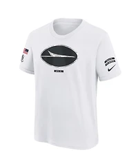 Nike Big Boys and Girls White New York Jets 2024 Salute To Service T-Shirt
