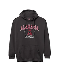 League Collegiate Wear Men's Black Alabama Crimson Tide Arch Script Essential Fleece 2.0 Pullover Hoodie