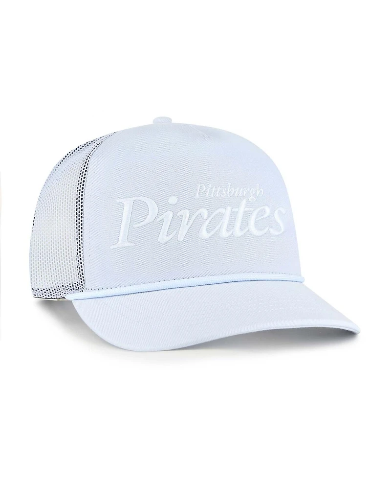 '47 Brand Men's Light Blue Pittsburgh Pirates Foundation Script Hitch Adjustable Trucker Hat