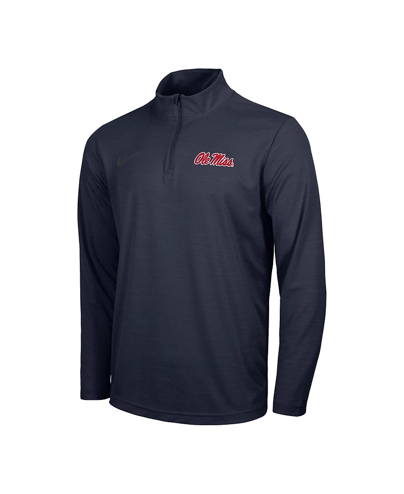 Nike Men's Navy Ole Miss Rebels Intensity Performance Quarter-Zip Pullover Sweatshirt
