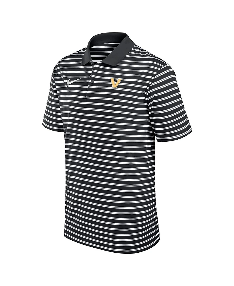 Nike Men's Black Vanderbilt Commodores Victory Stripe Performance Polo Shirt