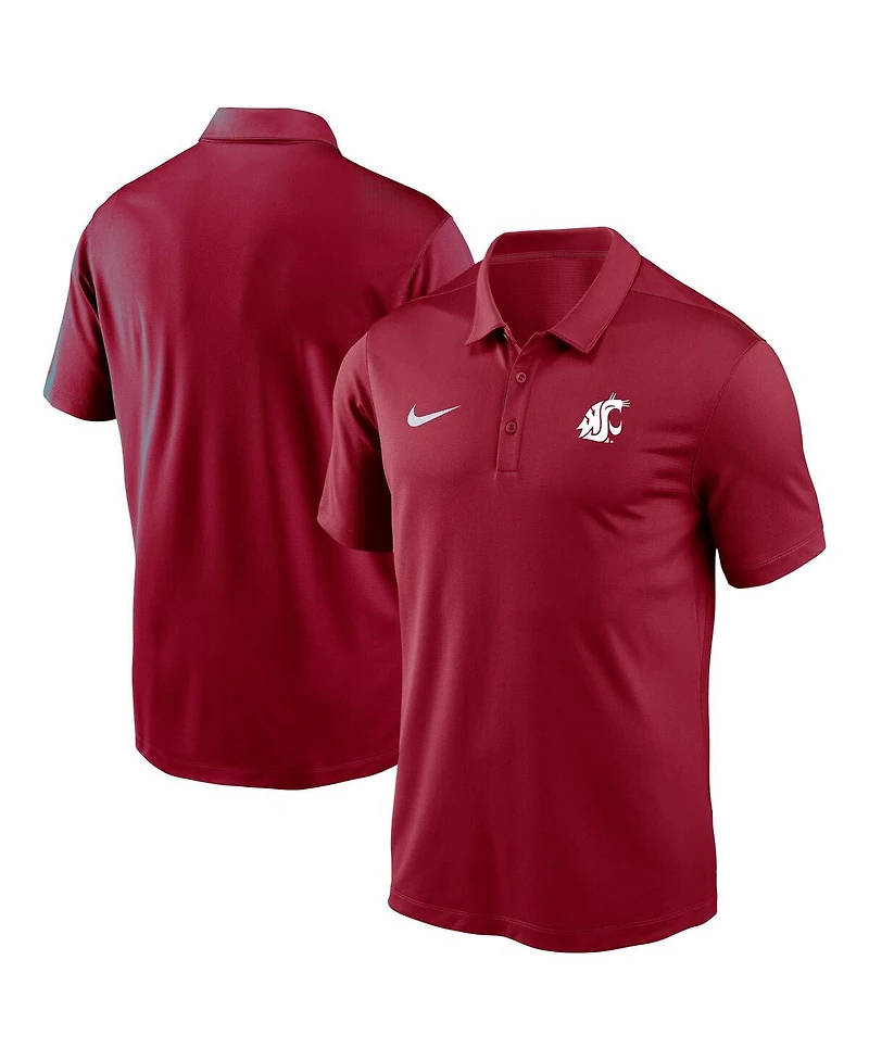 Nike Men's Crimson Washington State Cougars Victory Solid Performance Polo Shirt