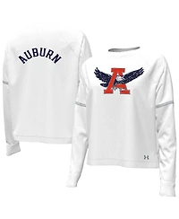 Under Armour Women's White Auburn Tigers Gameday Double Knit Pullover Sweatshirt