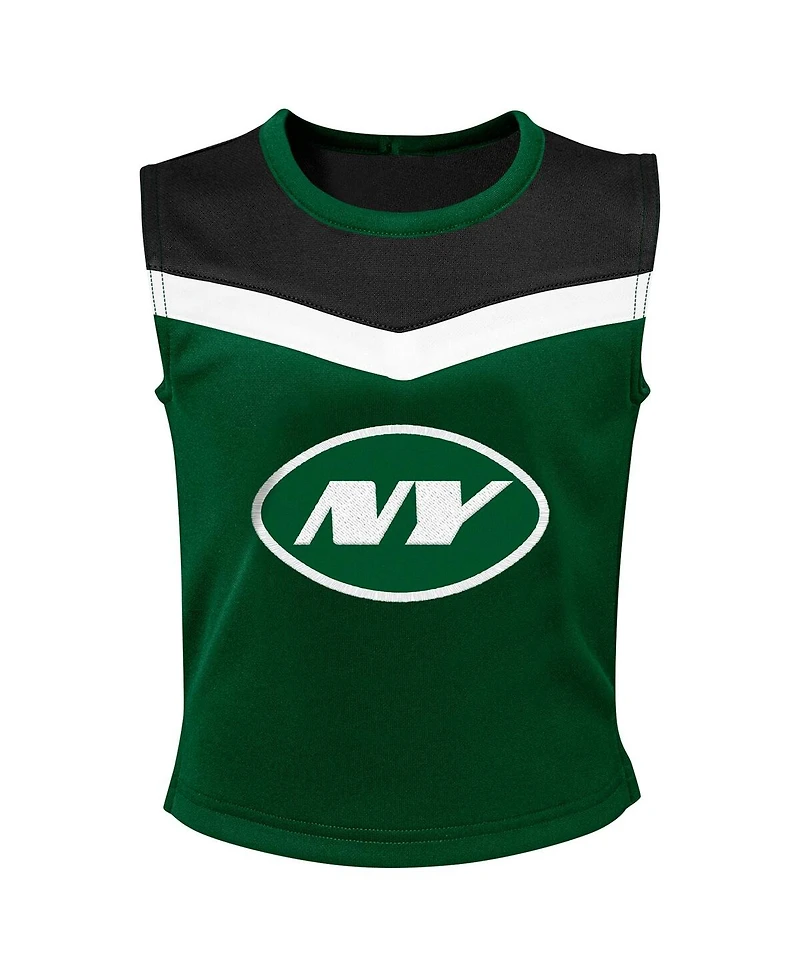 Outerstuff Big Girls 2-Piece Green New York Jets Spirit Cheerleader Dress Set