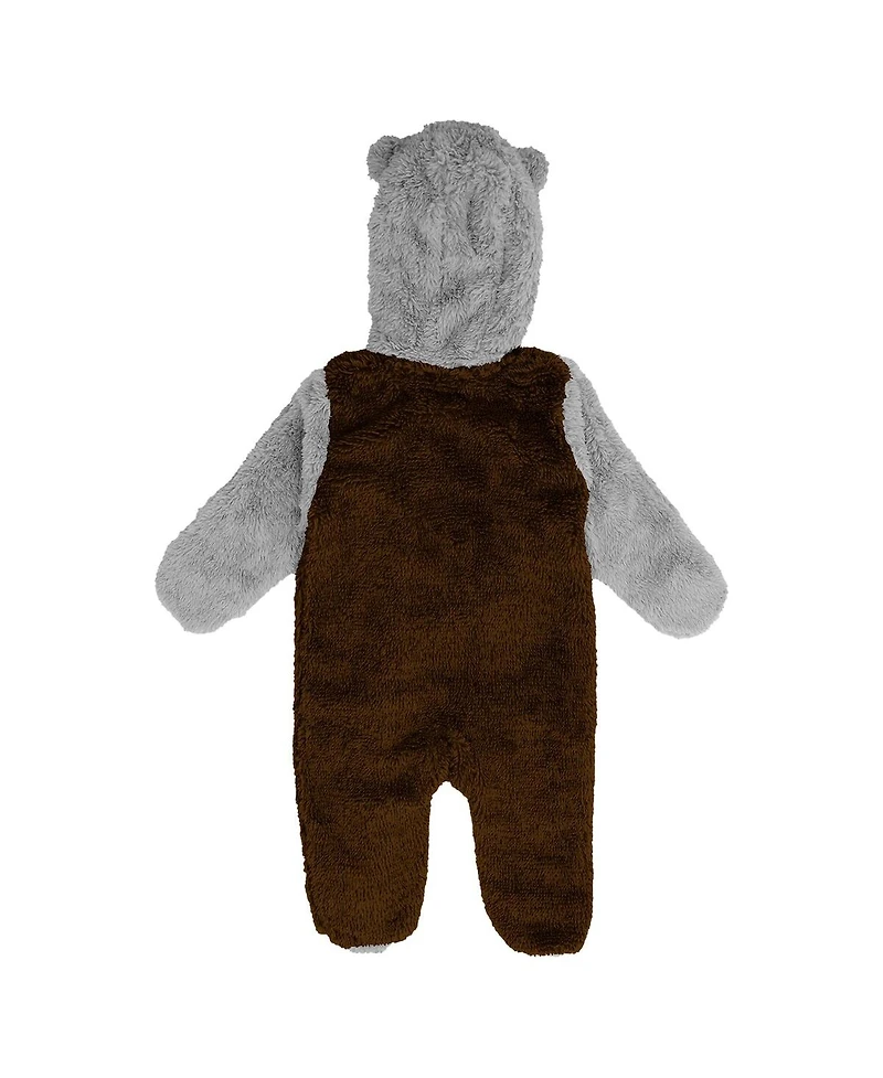 Outerstuff Baby Boys and Girls Brown Cleveland Browns Game Nap Teddy Fleece Bunting Full-Zip Sleeper