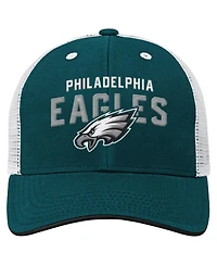 Outerstuff Big Boys and Girls Midnight Green Philadelphia Eagles Core Lockup Trucker Adjustable Hat