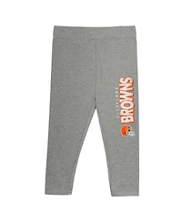 Outerstuff Toddler 2-Piece Cleveland Browns Club House Long Sleeve Hoodie Top and Leggings Set