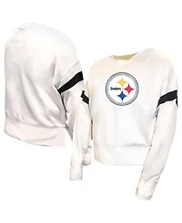Fanatics Women's White Pittsburgh Steelers Plus Fleece Pullover Sweatshirt