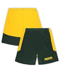 Fanatics Men's Green/Gold Green Bay Packers Big Tall Launch Shorts