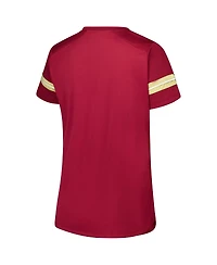 Fanatics Women's Garnet Florida State Seminoles Plus Overtime Readiness Lace-Up T-Shirt