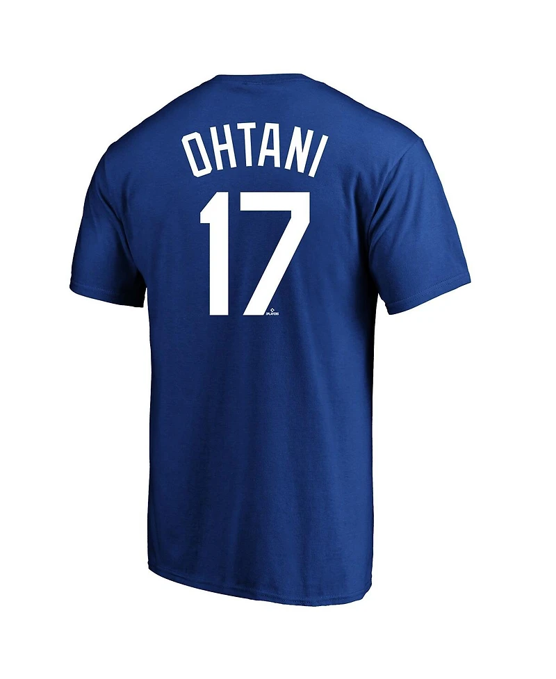 Fanatics Men's Shohei Ohtani Royal Los Angeles Dodgers Big Tall Name Number T-Shirt